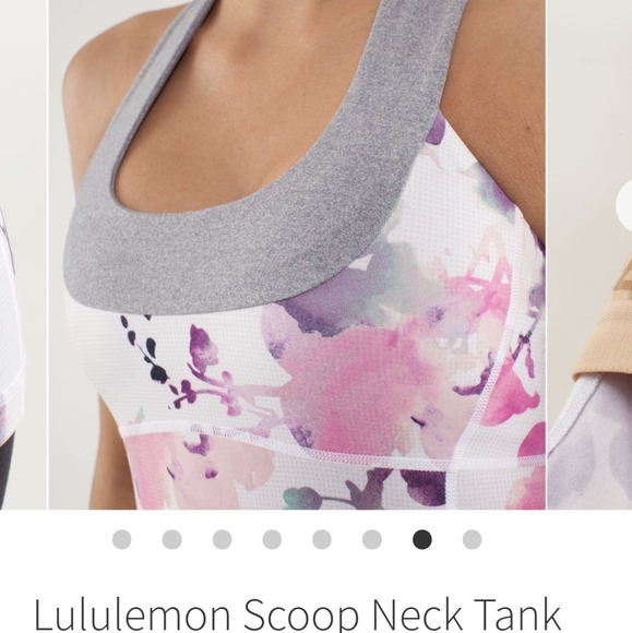 Rare BNWT lululemon blurred blossom print scoop neck tank size 4 - Picture 3 of 9